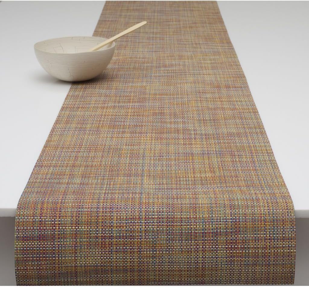 Chilewich Mini Basketweave Runner, Confetti 14" X 72