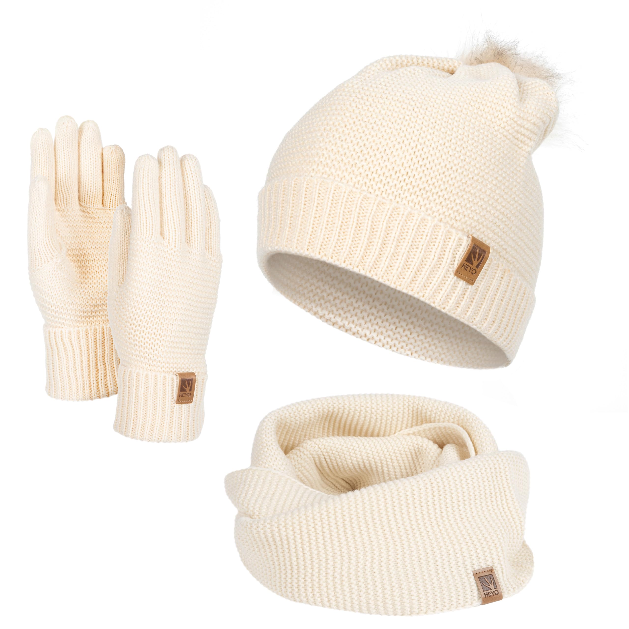 Winter-Set Mütze Schal Handschuhe Für Herren & Damen – Warmes Strick-Set Mit Fleece-Futter Für Outdoor