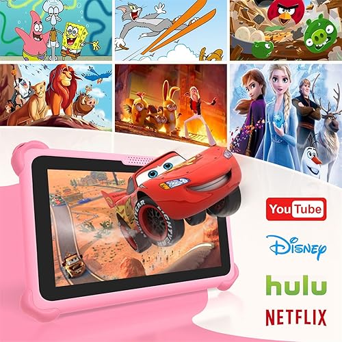 Miniatura 2 de okulaku Tableta para niños, tabletas de 7 pulgadas para niños de 3 a 12 años, tableta para niños pequeños con funda de soporte, tabletas de