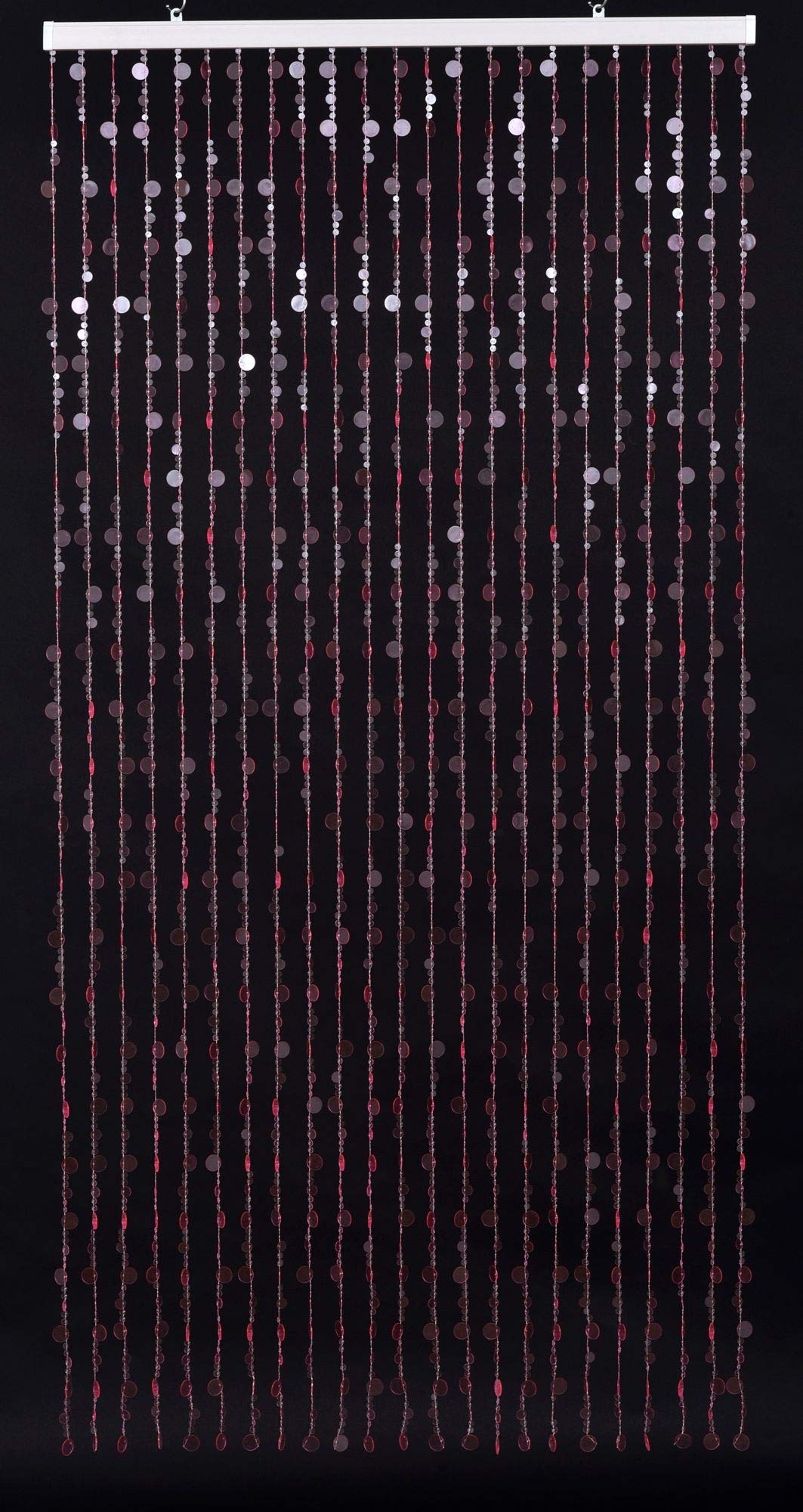 Perlenvorhang mit rosa-schillernden Blasen aus Kunstkristall-Acryl, Vorhang für Türen, als Raumteiler, für Schrank, als Dekoration für Party, Hochzeit, Kinderzimmer, 91,5 x183 cm