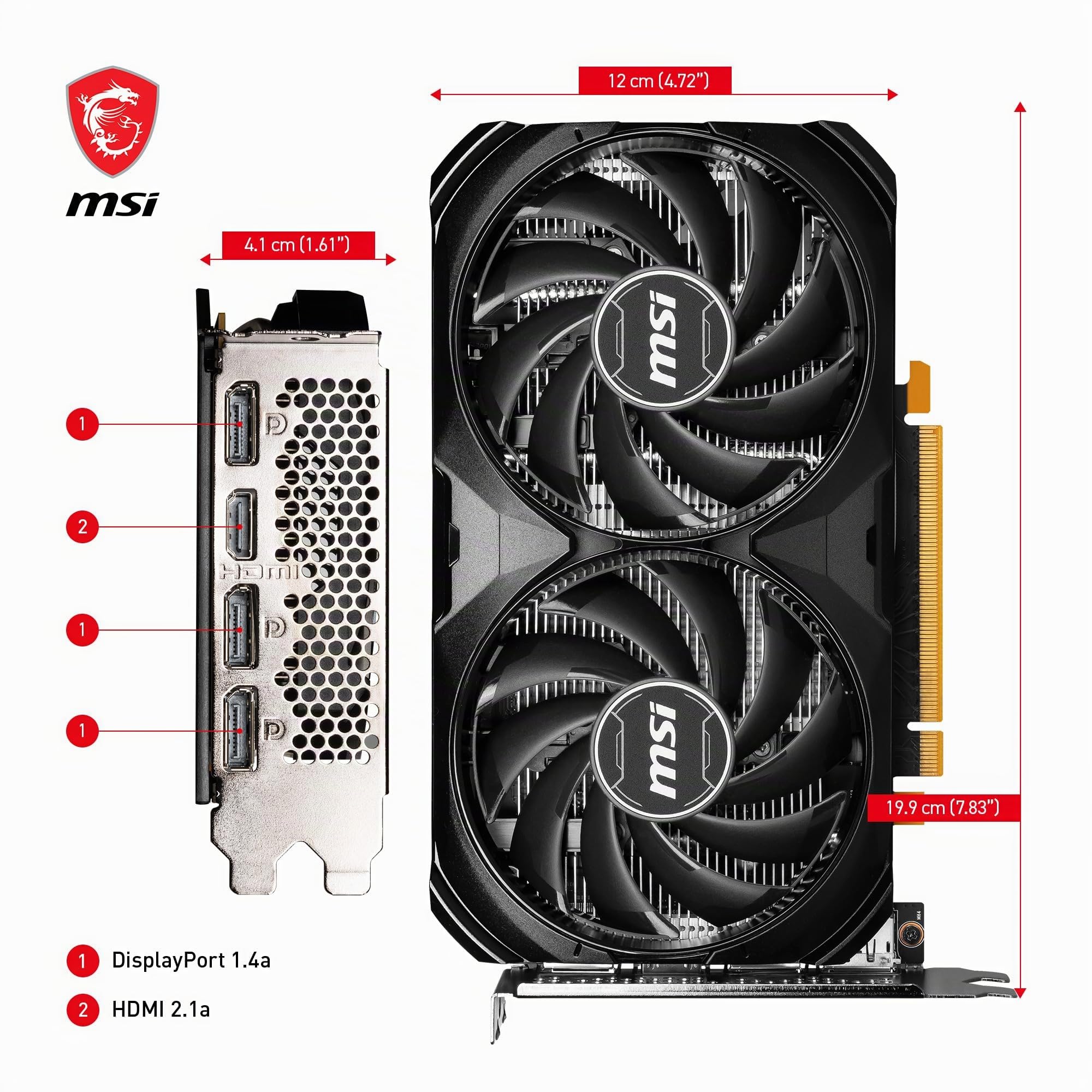 MSI GeForce RTX 4060 Ventus 2X Black 8G OC