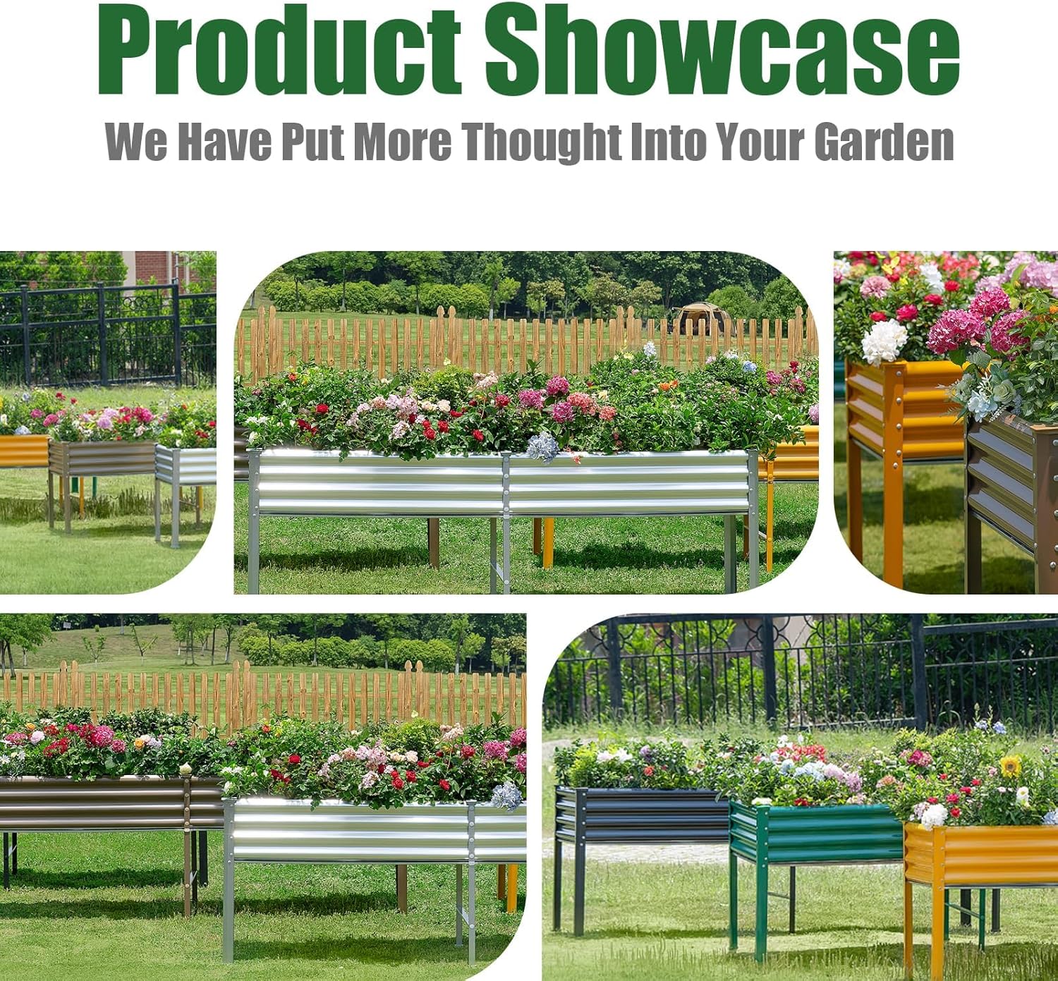 Land Guard Galvanized Raised Garden Bed with Legs, 96×24×32in Raised Garden Beds Outdoor with Drainage Holes, Planter Boxes Outdoor for Backyard, Patio, Balcony, 1200lb Capacity, Silver