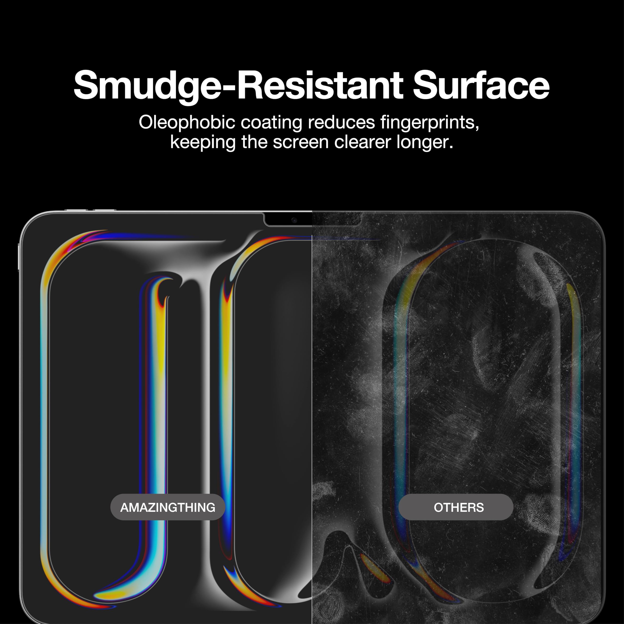 AMAZINGthing Displayschutzfolie für iPad Pro 11 Zoll M5/M4 [RADIX – Sichtschutzglas] Displayschutzfolie, Sichtschutz, 9H gehärtetes Glas, vollständige Abdeckung, hüllenfreundlich, wisch- und kratzfest