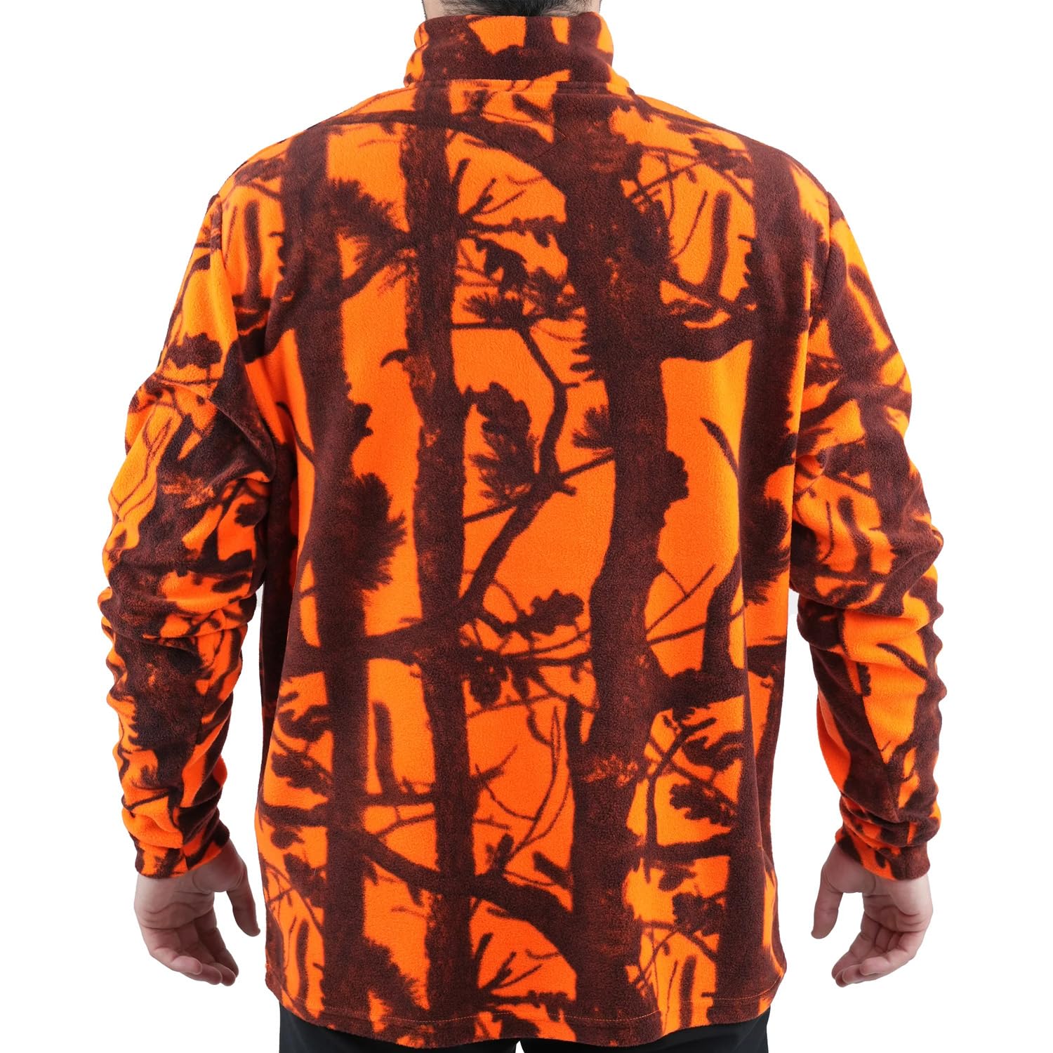 fratelliditalia.org Maglione Maglia Micropile Isolamento Termico Caccia Arancio Colori Tecnico