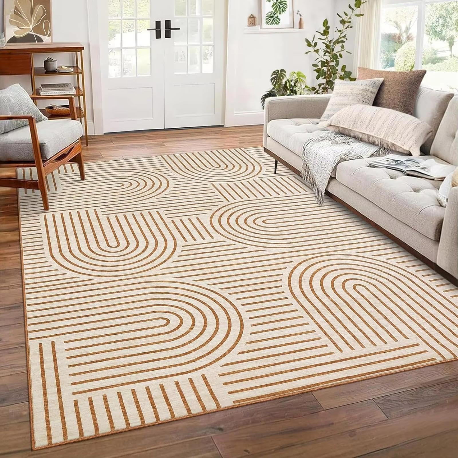 Alfombra para dormitorio 100x120cm lavable ideal para crear un rincón zen