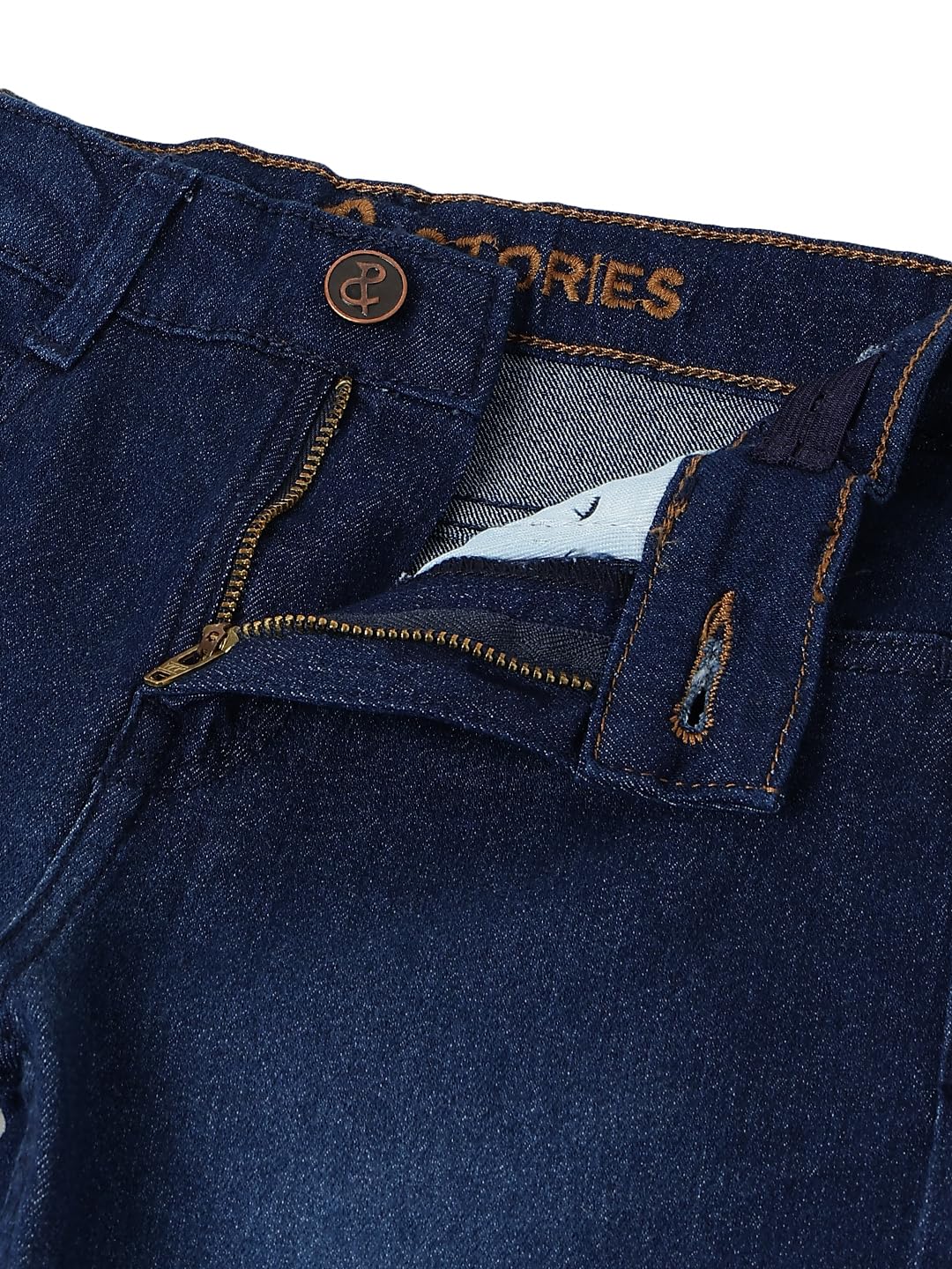 Tales & Stories Chłopięce dżinsy slim fit | stylowe spodnie ze średnim stanem z 5 kieszeniami | trwała bawełna denim lycra z zapięciem na guziki | odzież codzienna
