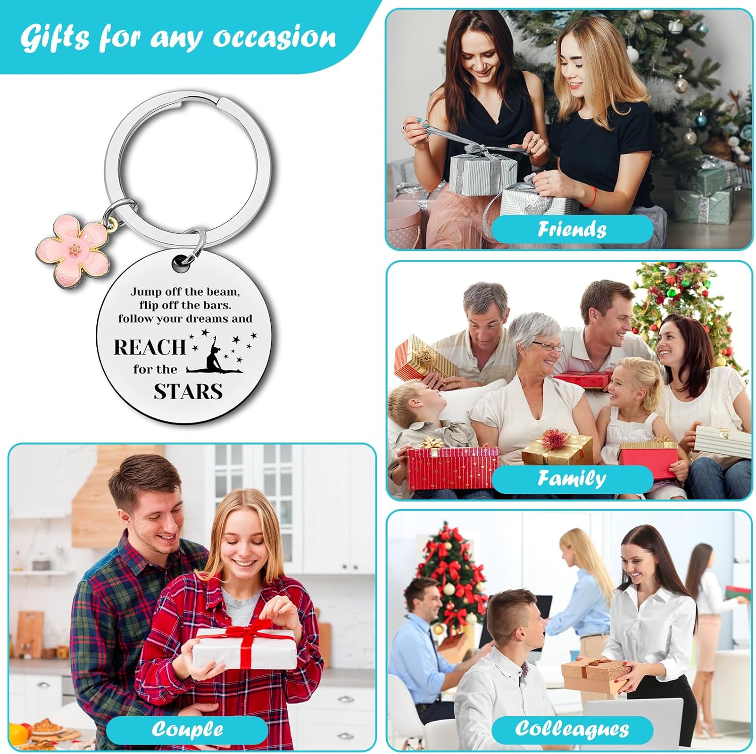 Dabihu Gymnastics Team Gifts Keychain Thank You Jewelry Gymnast Coach Keychain Gymnast Girls Inspirational Gift Gymnastics Enthusiast Gift - Image 6