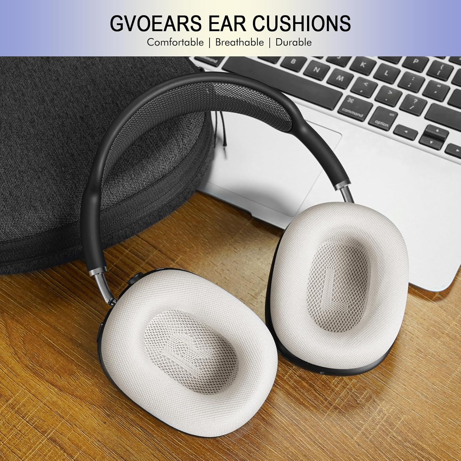 Ear Cushions for AirPods Max 2024 Version - Mesh Fabric Ear Cups Replacement for Apple Air Pod 2.0 Over-Ear Headphones, Upgraded Magnet Ear Pads (Starlight) - Image 7