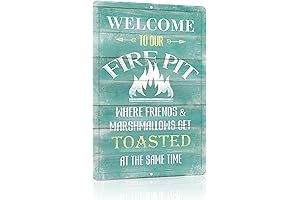 Funny Backyard Decor Retro Camper Metal Sign, Perfect for Every Fire Pit Fan