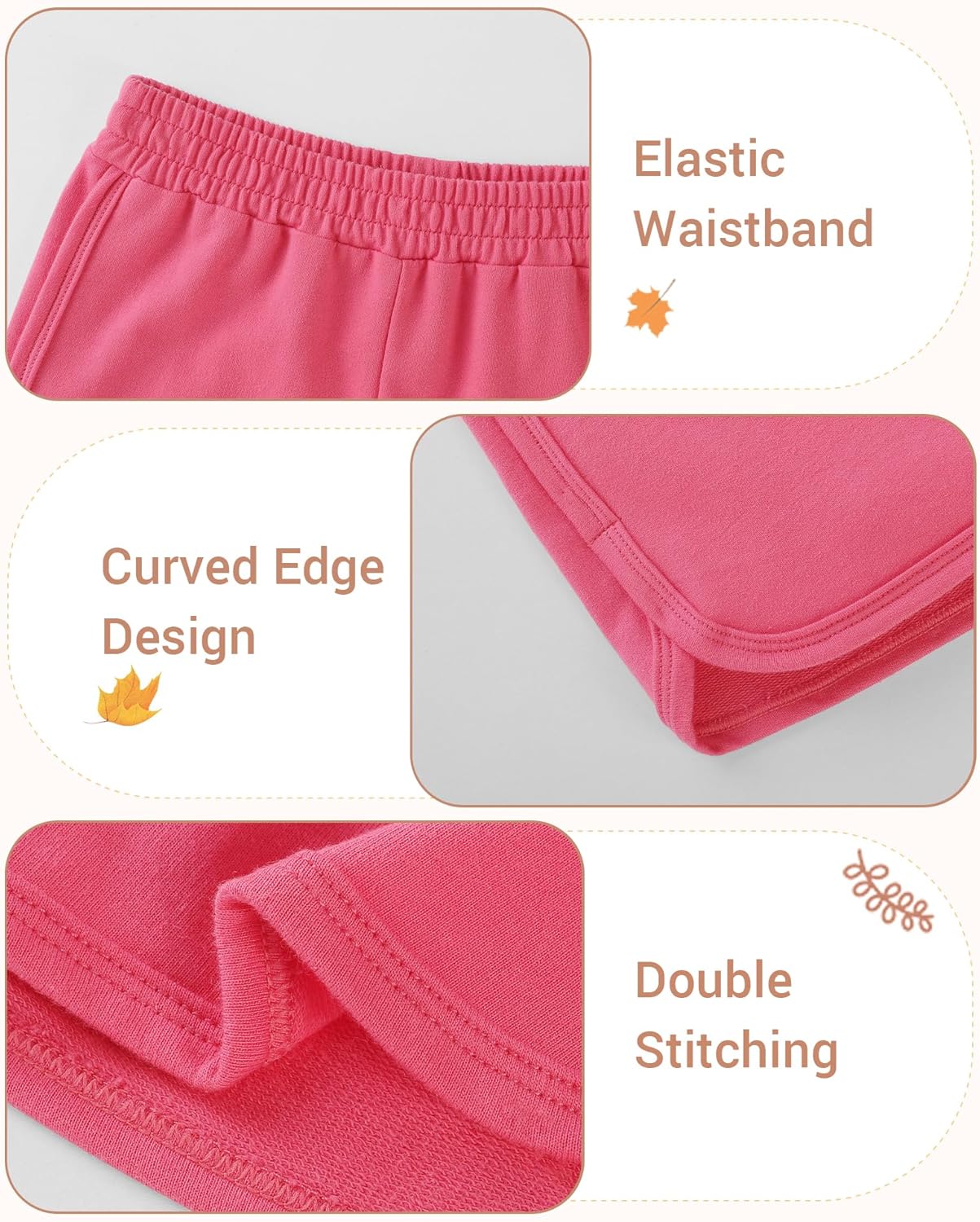 3 Pack Toddler Girl Shorts Baby Girls Athletic Short Soft Cotton Summer Clothes Size 18M-5T - Image 5