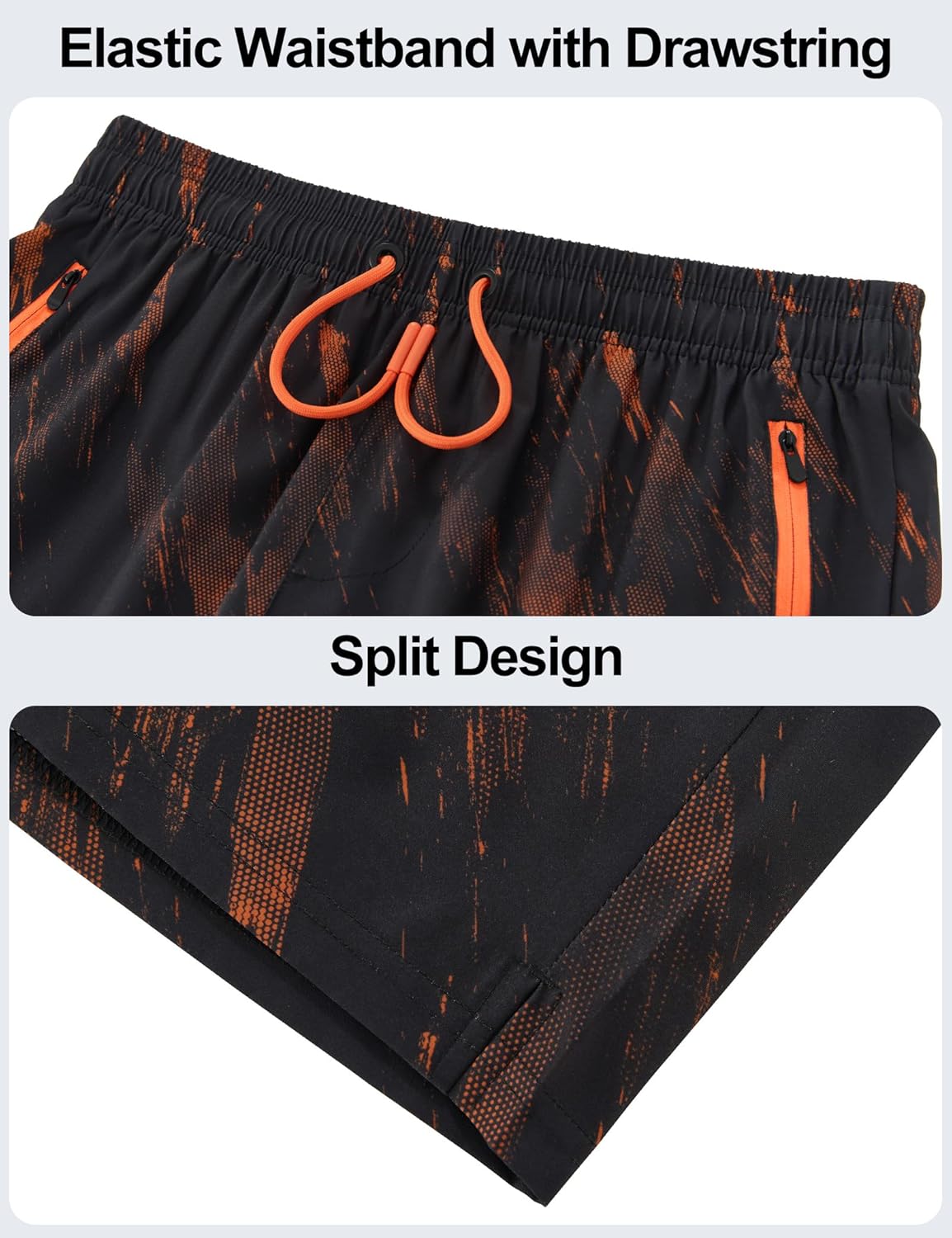 APTRO Men's Swim Trunks 5 Inch with Compression Liner Board Shorts Quick Dry Bathing Suit Zipper Pockets