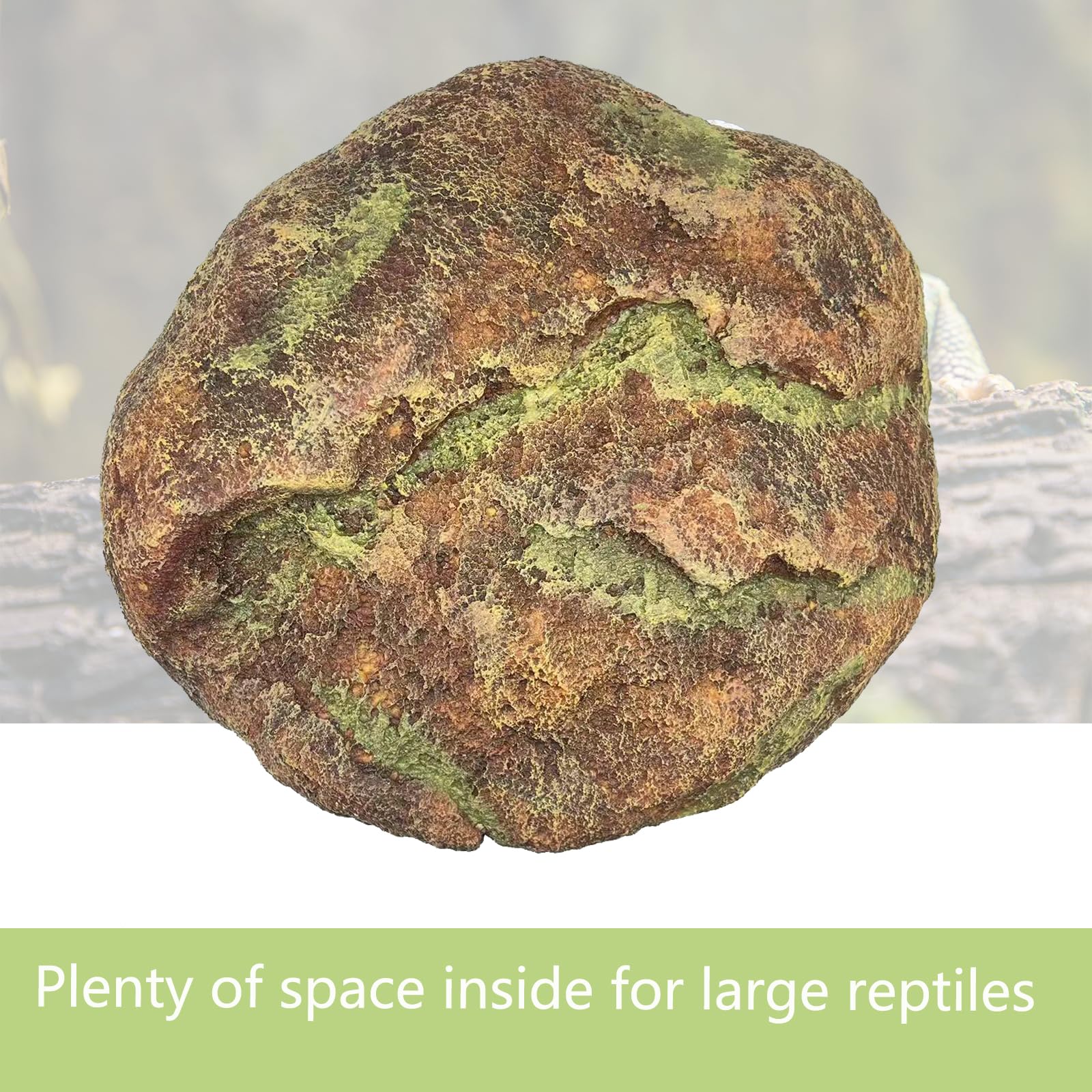 Escondite de Resina Extra Grande para pitones de Bola, Serpientes, lagartos, gecos de Leopardo, Dragones barbudos, Cueva de imitación de Roca para hábitat