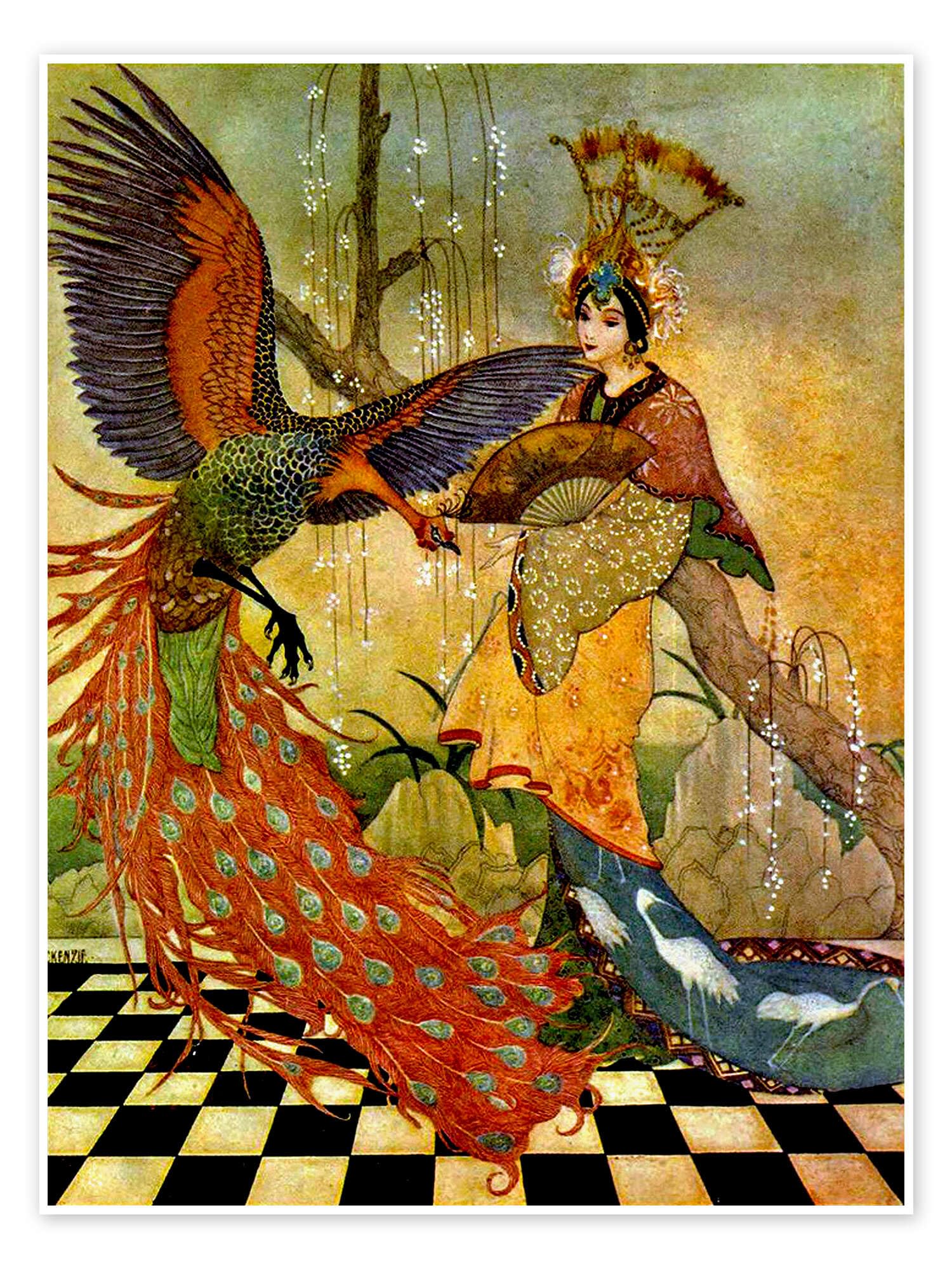 Azjatycki paw Plakat