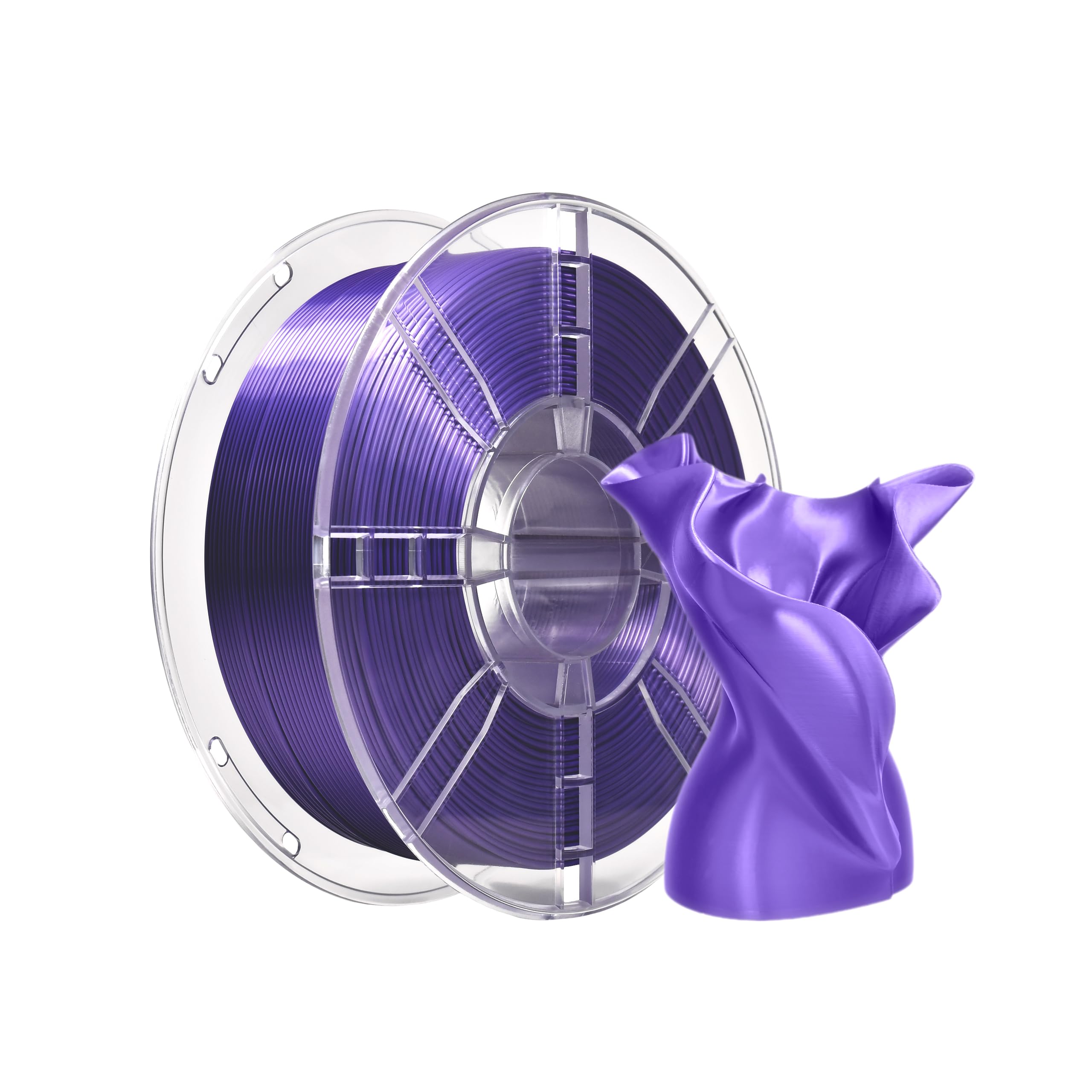iBOSS PLA Pro (PLA+) 3D Printer Silk Filament 1.75mm,Shiny Silk Purple 3D Printing Filament,1kg Spool (2.2lbs),Dimensional Accuracy +/- 0.02mm,PLA Plus 3D Filament,Fit Most FDM Printer(Silk Violet)