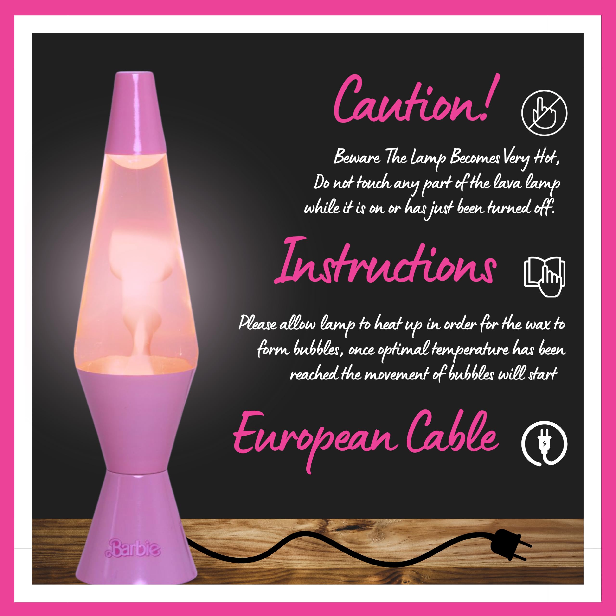Lampada Lava Barbie – Lampada Rilassante A Tema Barbie, Con Lampadina Inclusa, Per Camera Da Letto O Soggiorno, Regalo Originale Per Adulti E Adolescenti