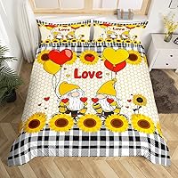 Vista 33 de Juego de ropa de cama "Lado del Gato y Mi Lado" tamaño Queen, blanco y negro, juego de funda de edredón con gato, funda de edredón moderna y simple