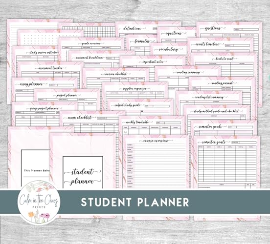 Academic Planner Printable for High School and College ...