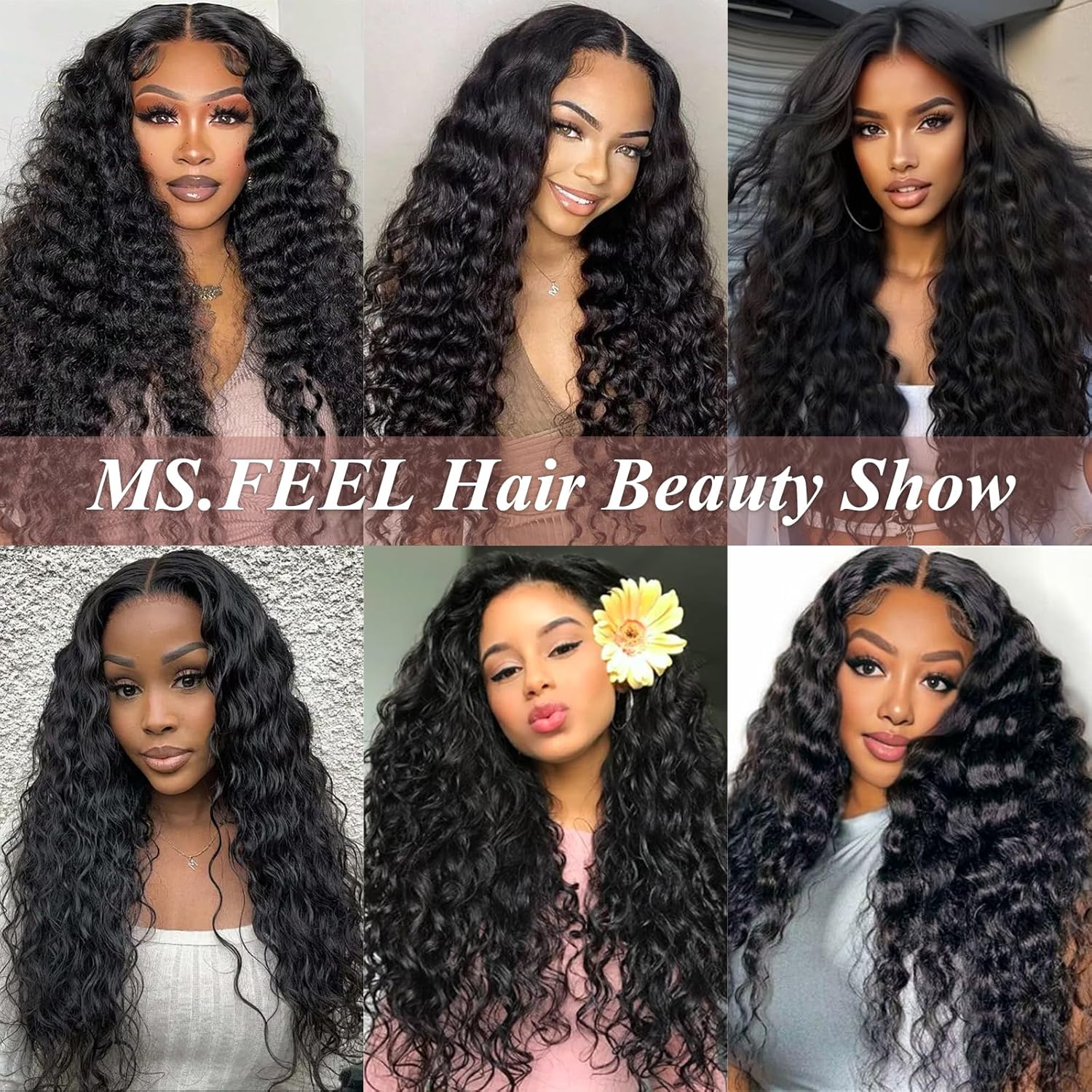 Long Deep Curly Wig Synthetic Lace Front Wigs Glueless 13x5x1 HD Transparent Lace Wig Pre Plucked Natural Hairline Wavy Wigs for Black Women (#1B Natural Black, 28 Inch)