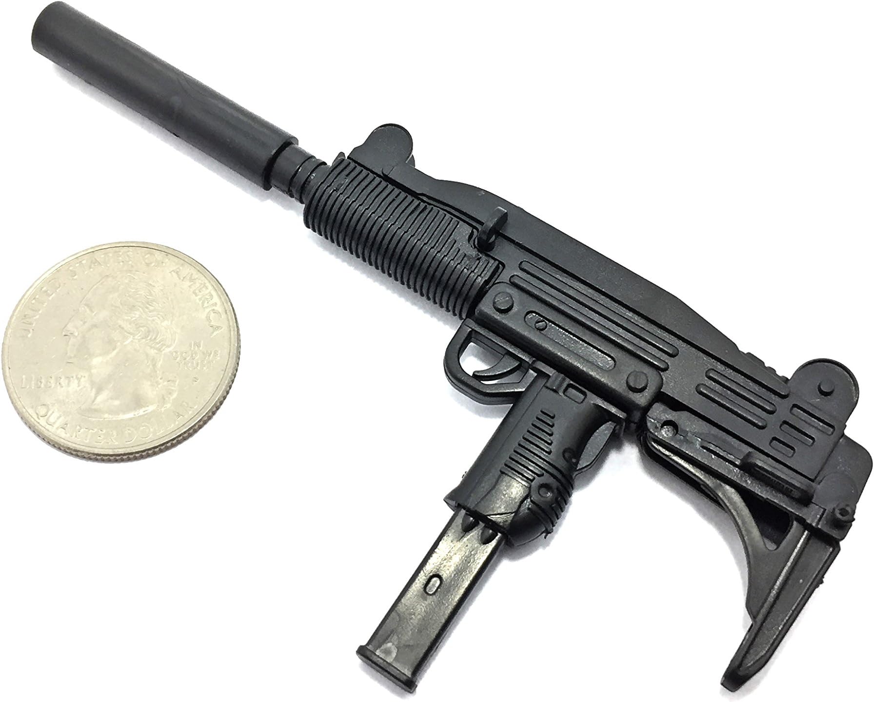 1/6 Scale Uzi Pistol Submachine Gun Israel Army Miniature Toy Guns Model Fit for 12" Action Figure