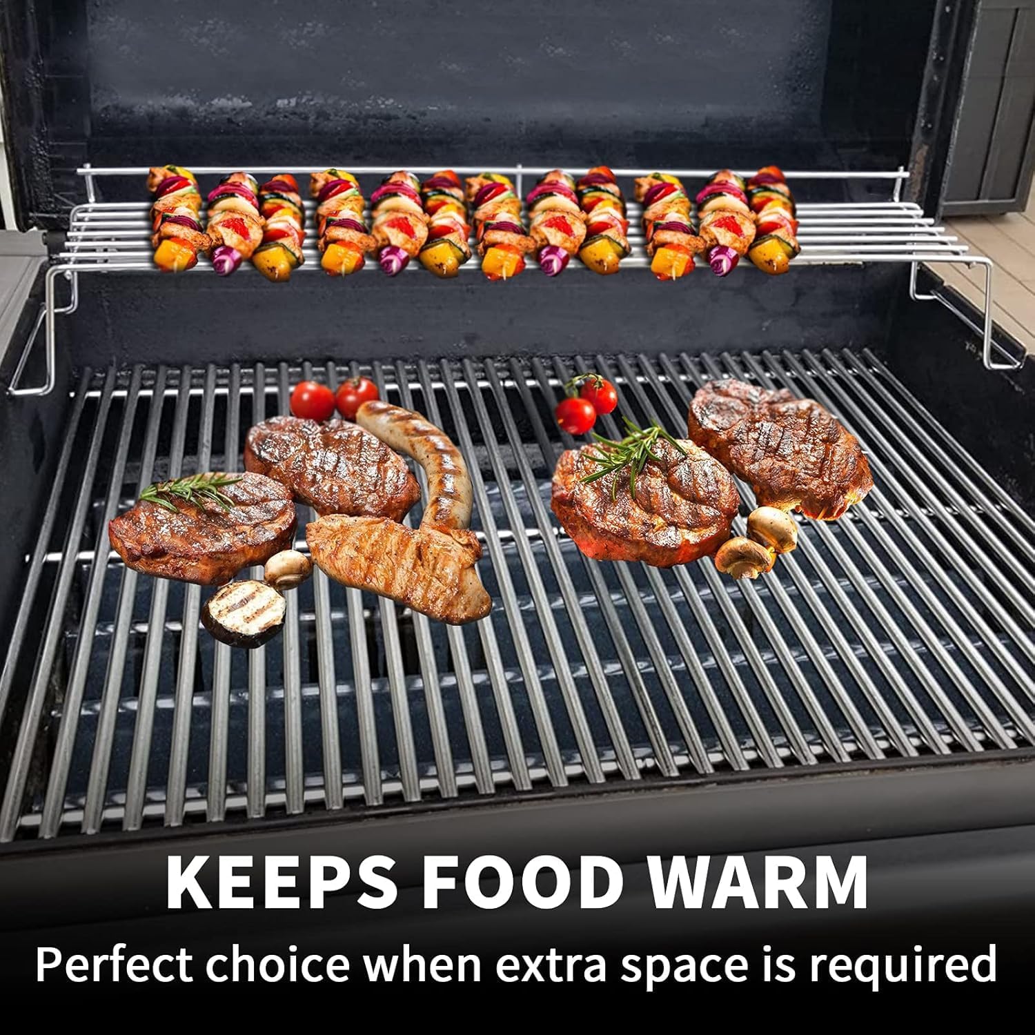 for Weber Genesis Grill Parts 65054 Stainless Steel Warming Rack for Weber Genesis E-310 Parts E/S 320 E/S330, 23 1/2 Inch Stainless Steel Warming Rack for Weber Genesis 300 Series Grills 81323, 62749