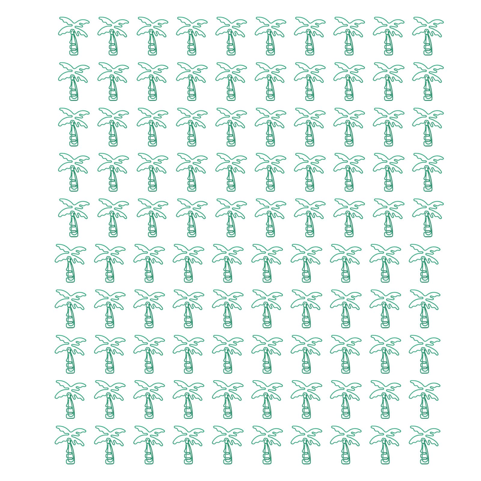 Marooma100Pcs Coconut Tree Paper Clips, Portable Metallic Clips for Office, Cute Decorative Fancy Paper Clips, Cute Paper Clips, Funny Paper Clips, Metal Paper Clips