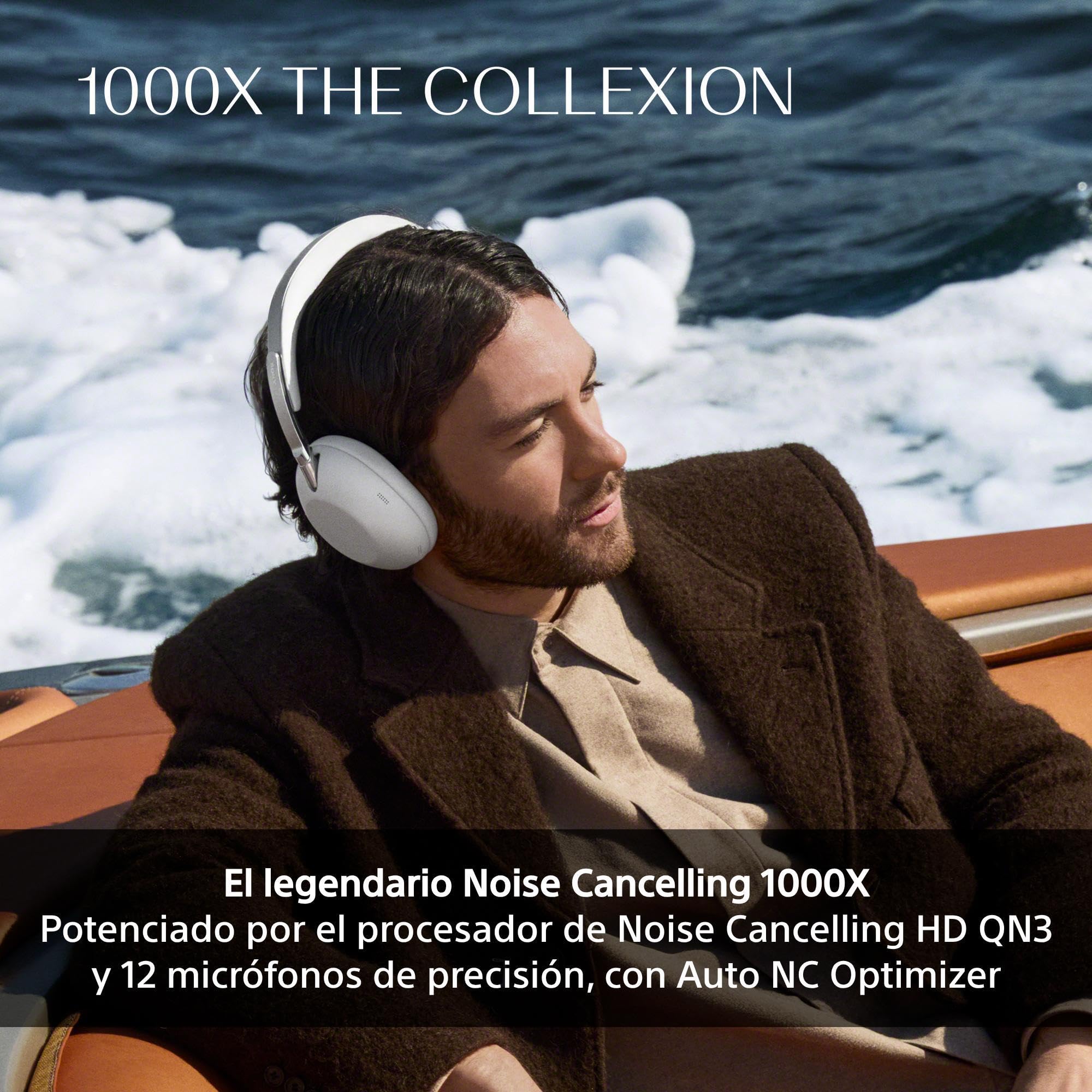 Sony 1000X The COLLEXION Auriculares inalámbricos de Lujo Bluetooth con Noise Cancelling Premium, Sonido Hi-Res Estudio; 360 Upmix, con Estuche para Viajes, Negro, Nuevo Modelo
