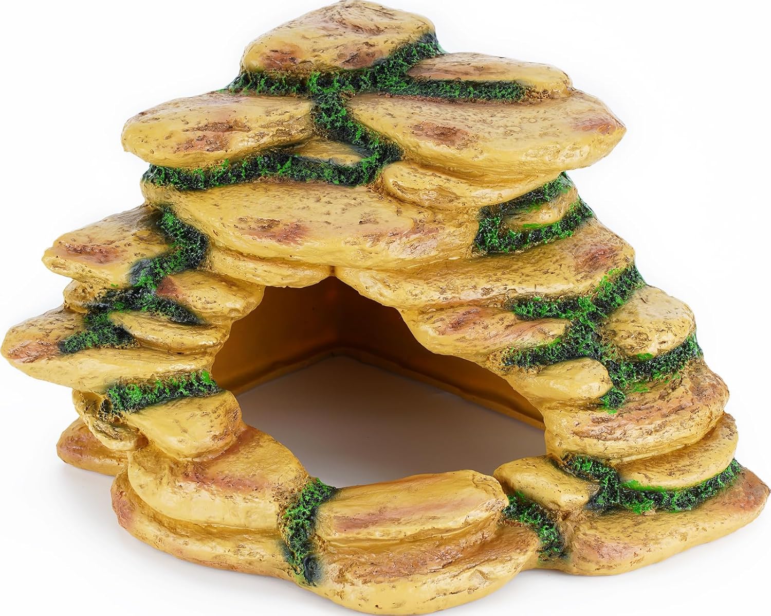 Reptile Hideouts Extra Large Corner Cave Habitat Decor Terrarium Accessories for Gecko Leopard Lizard Snake Turtle Ball Python