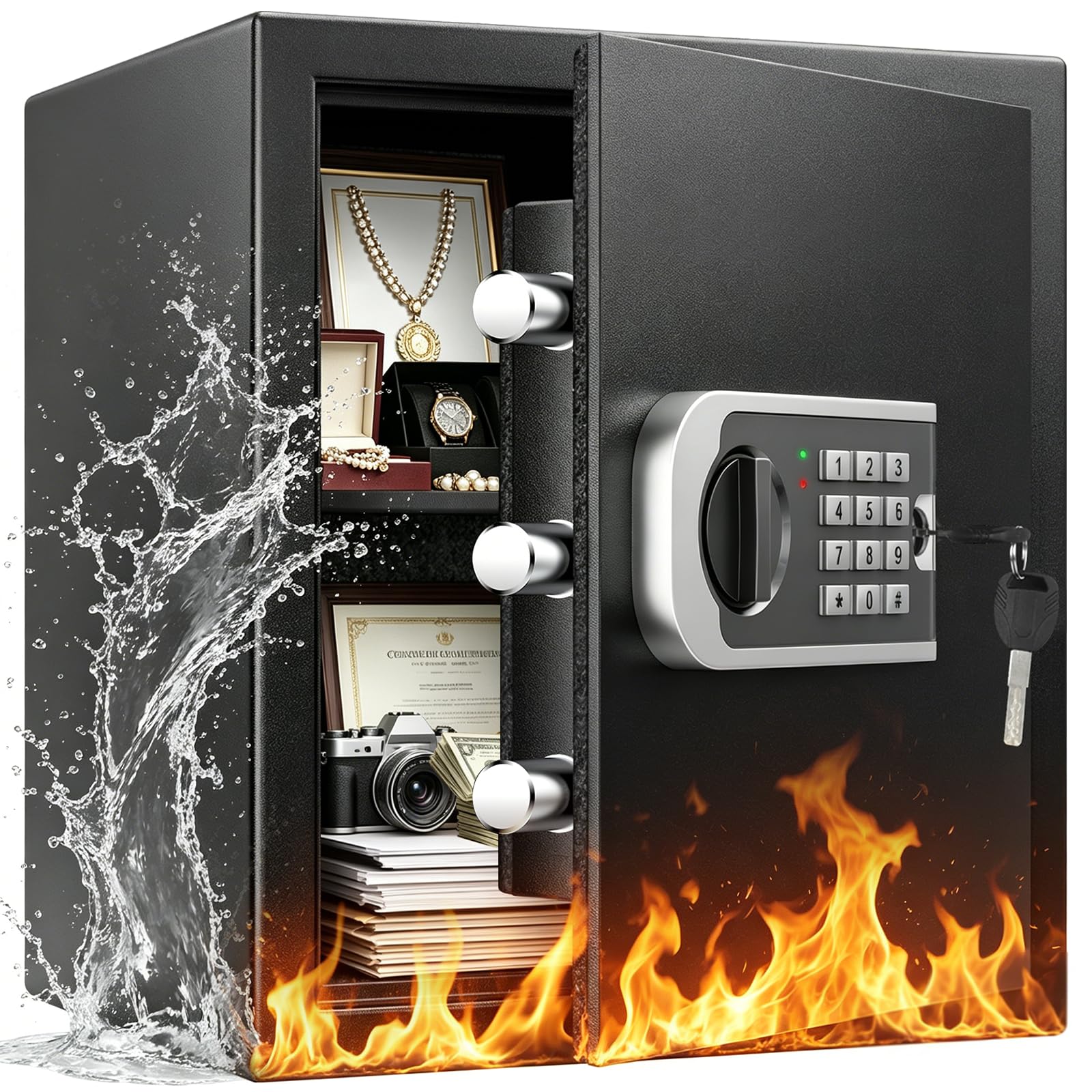 𝐔𝐩𝐠𝐫𝐚𝐝𝐞𝐝 𝟐𝟎𝟐𝟔 Fireproof Safe 𝟏𝟕𝟎𝟎°𝐅 𝟑𝟓-𝐌𝐢𝐧 Protection