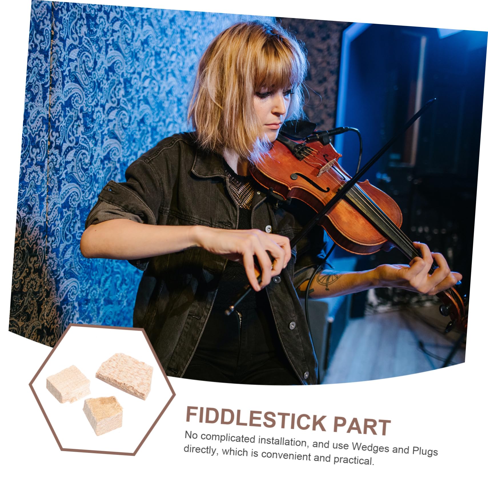 Snapklik.com : 2 Sets Violin Bow Cork Fiddlestick Wedges Balanced Bow ...