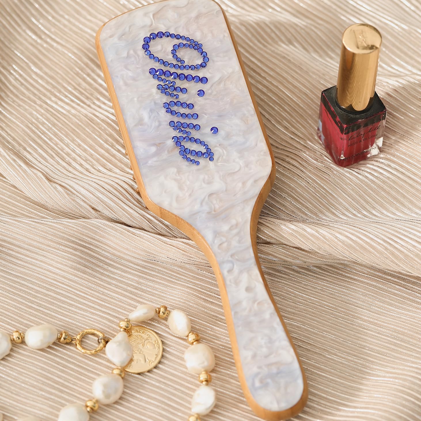 Amazon.com : LecAit Custom Hair Brush For Woman Blue Sugar 