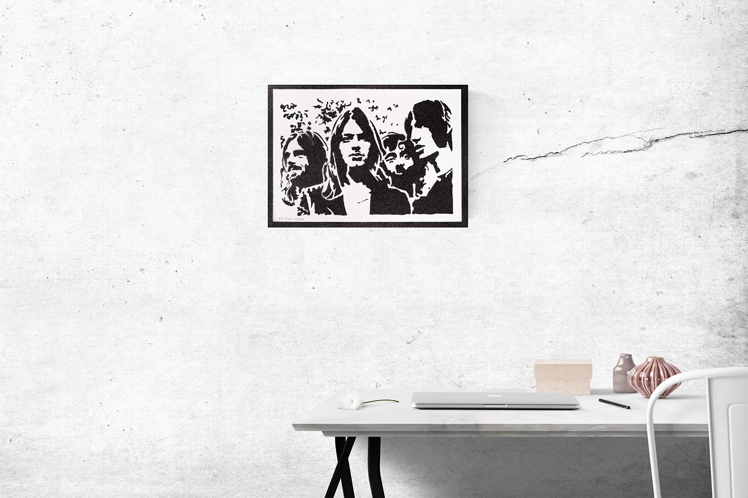 Poster Graffiti Handmade Moreno-Mata - Opera D'Arte Moderna Per Soggiorno, Regalo Unico