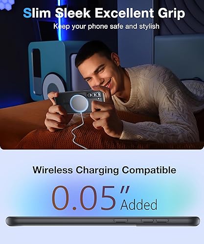 Miniatura 7 de NO.1 - Funda magnética para Samsung Galaxy S21 con MagSafe prueba de caídas de grado militar mate translúcido antihuellas parachoques de silicona