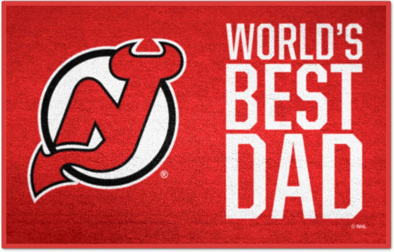 FANMATS 31161 New Jersey Devils Starter Mat Accent Rug - 19in. x 30in. | Sports Fan Home Decor Rug and Tailgating Mat World's Best Dad Starter Mat