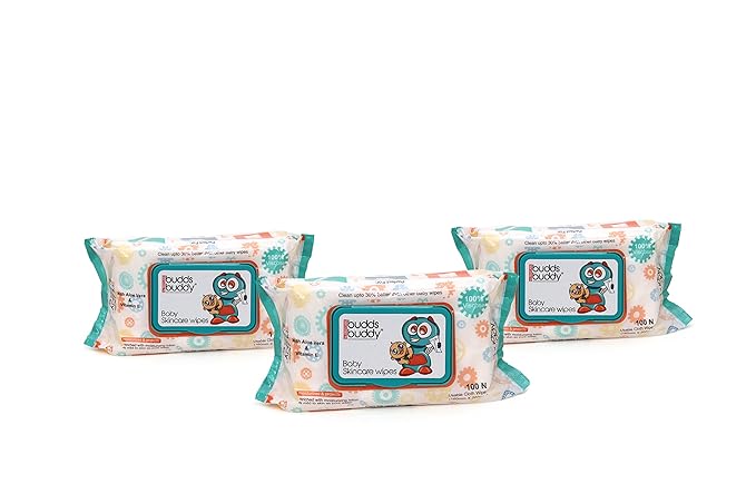 Buddsbuddy Baby Skincare Wet Wipes Combo (3 Packs, 100 Pieces Per Pack)