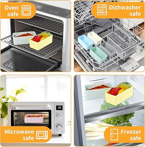 Miniatura 4 de Divisores de fiambrera de silicona reutilizables, no tóxicos, sin BPA, aptos para lavavajillas. Accesorios ideales para cajas bento