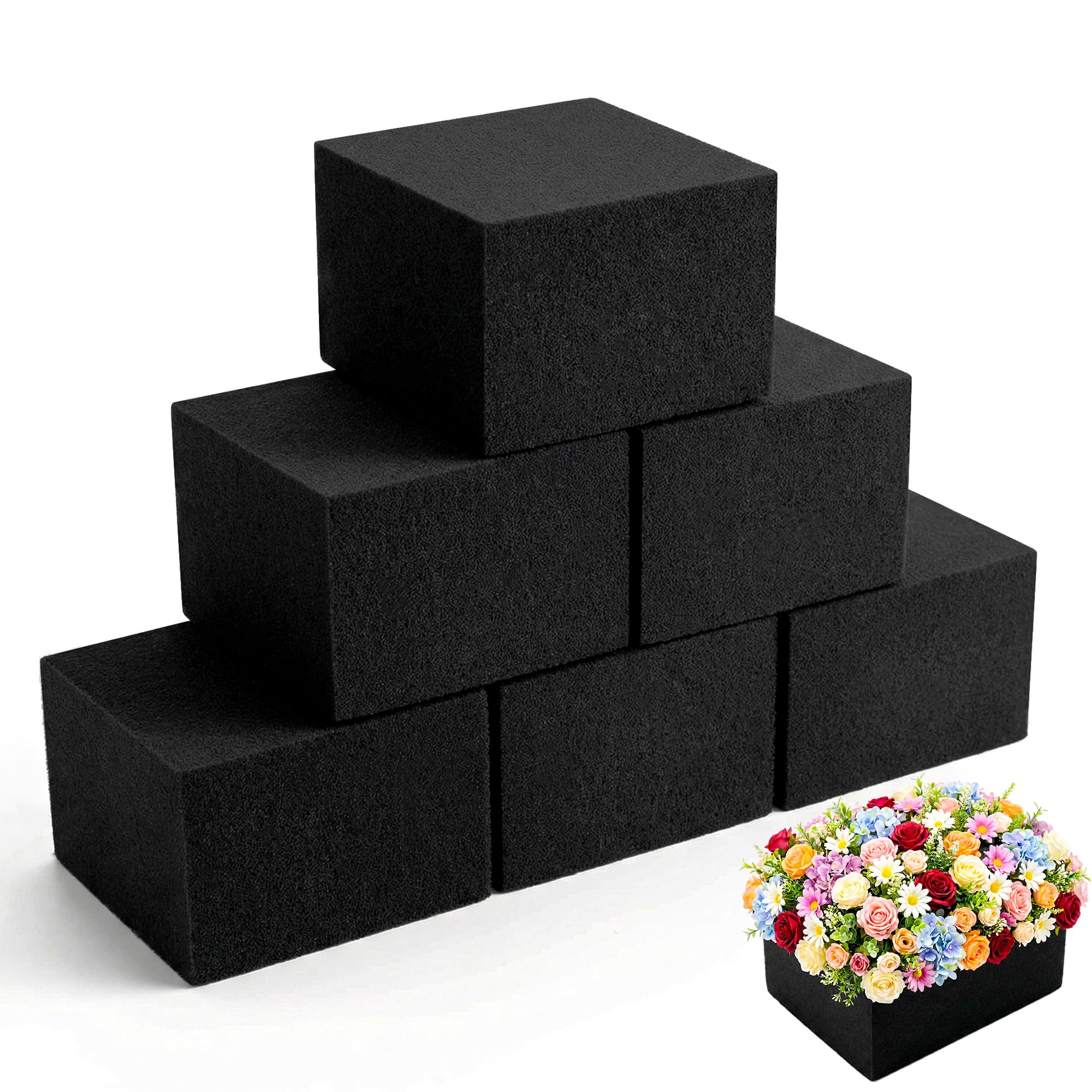 Black Floral Foam Blocks - For Dried & Artificial Flowers -11 Black Floral Foam Blocks - For Dried & Artificial Flowers -11