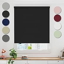 Emma Barclay Blackout Roller Blind in Black - Width 60 x Drop 165cm
