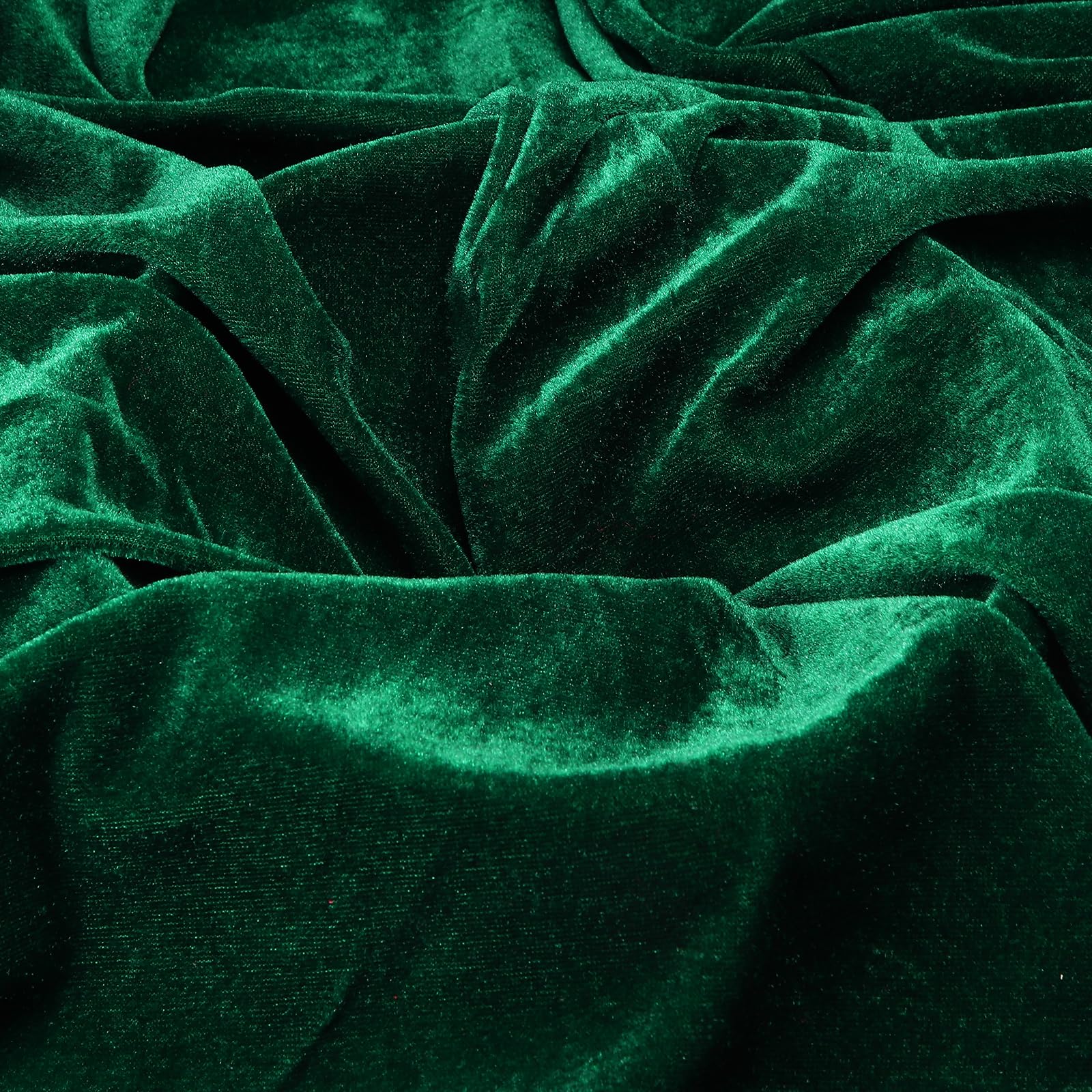 sourcing map Tessuto in velluto verde scuro al metro, 2,7 m x 160 cm di larghezza, morbido tessuto in velluto elasticizzato per tappezzeria, divano, sedia, portafogli, fai da te, cucito, costumi