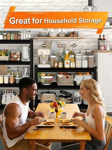 Miniatura 5 de Estantes de garaje resistentes de metal, 48 pulgadas de ancho, 2,200 libras, acero ajustable, estantes industriales, estantes de 47.3 pulgadas de