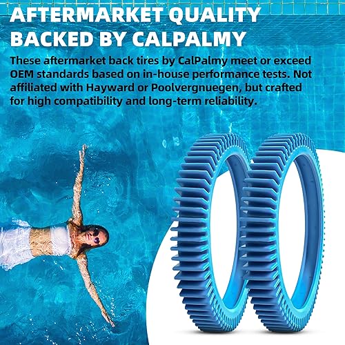 Miniatura 9 de AR-PRO Paquete de 2 neumáticos de repuesto con repuesto Super Hump compatibles con limpiadores de piscinas Poolvergnuegen y Hayward Número de pieza