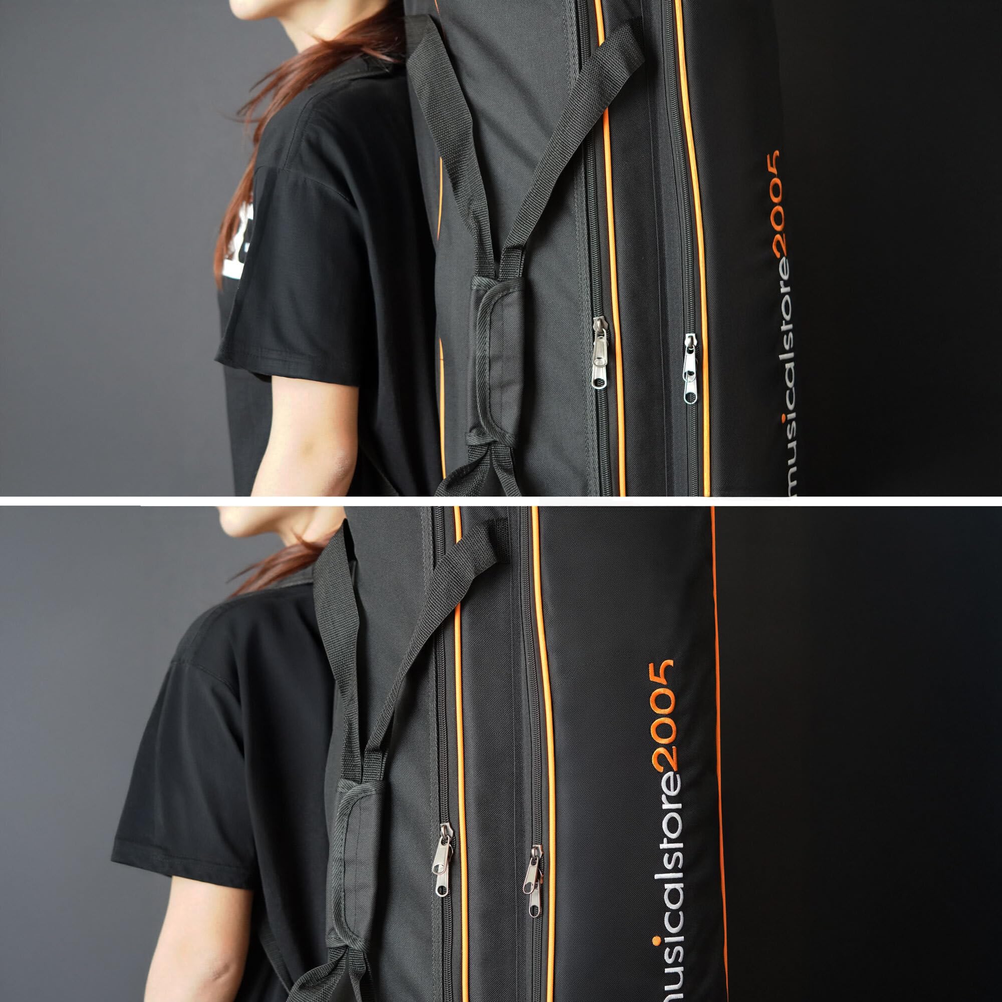 MS Piano Bag 88: Borsa SLIM Imbottita per Pianoforte Digitale 88 Tasti (140x25x14 cm) - Poliestere Antistrappo, Tracolle a Zaino, Tasca Frontale e Base Antiscivolo