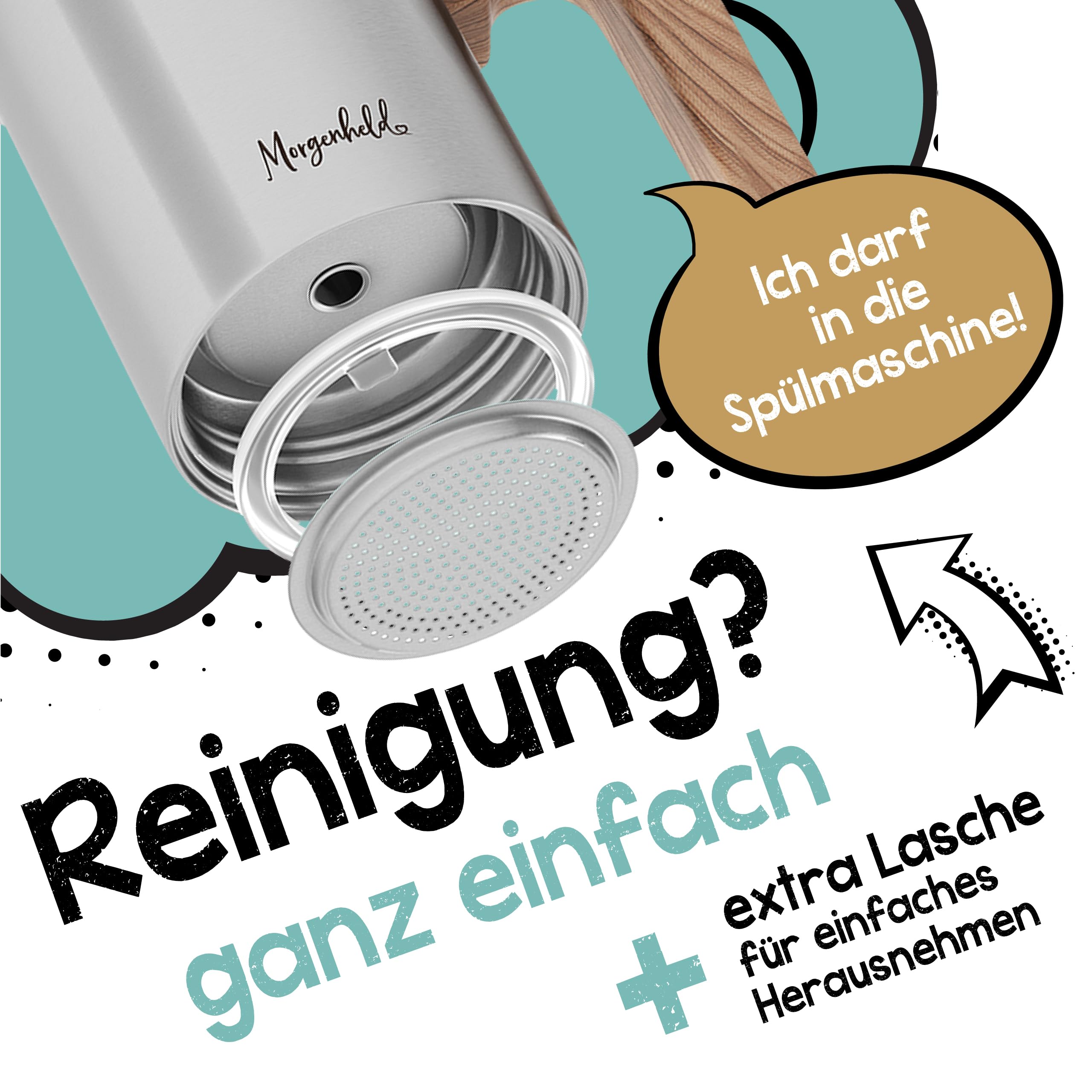 Rosberg Roestvrijstalen Espressomachine, 4 Kopjes (200 ml), Campingkoffiezetapparaat, Espressomachine Op Kookplaat, Zilver