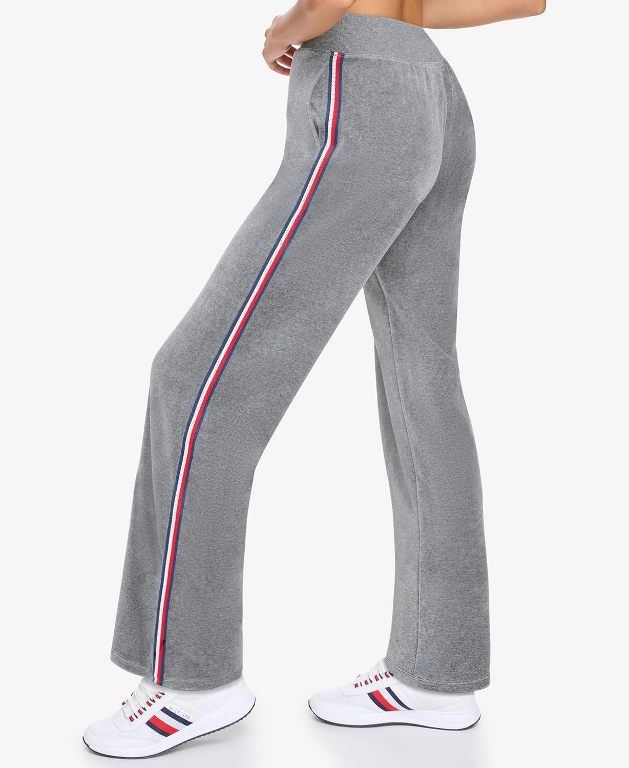Tommy Hilfiger Women's Side Tape Velour Track Sweatpants - Image 5