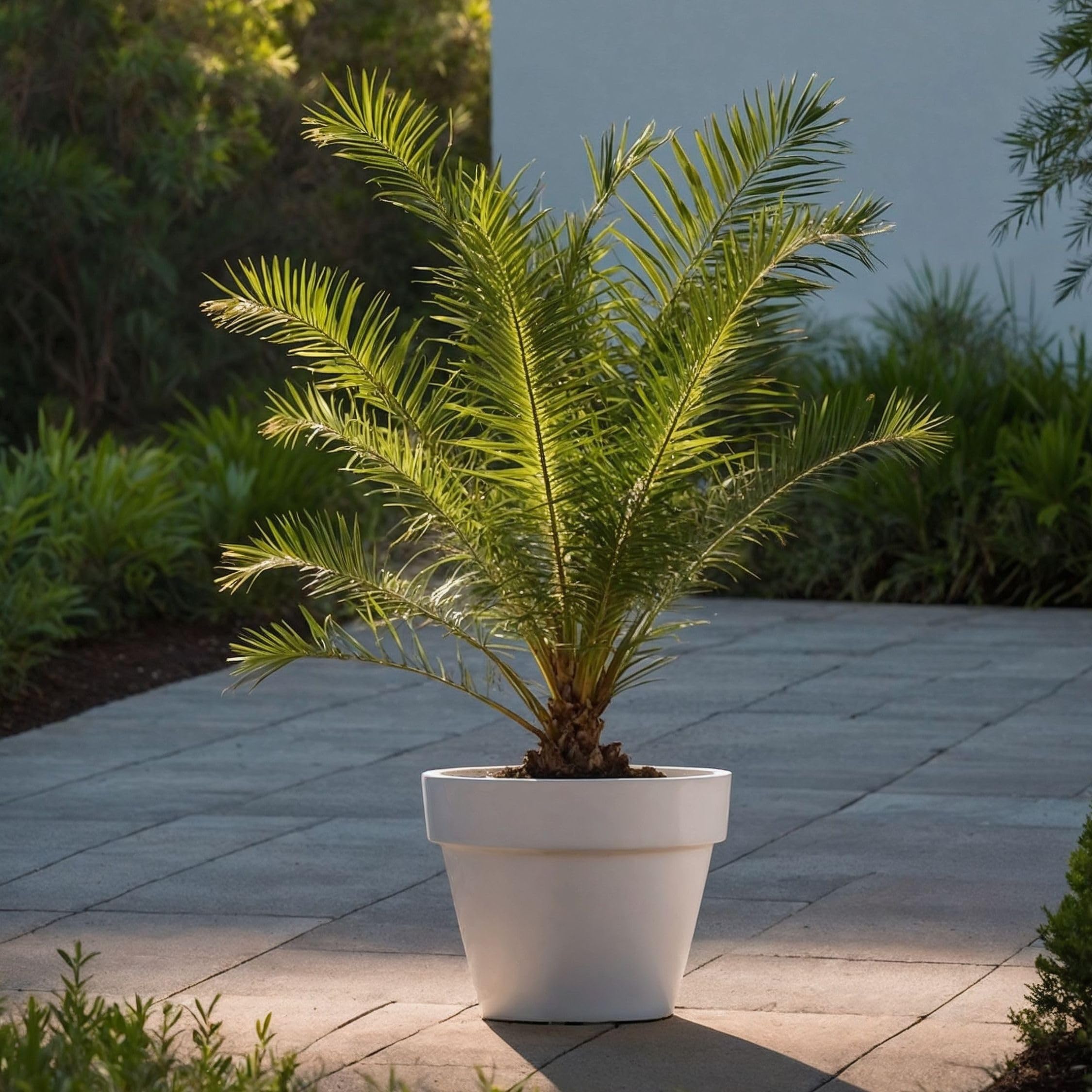 Phoenix Canariensis - Palmier dattier des Canaries - Pot 15cm - Hauteur 50-60cm - Résistant au froid - Palmier d'extérieur