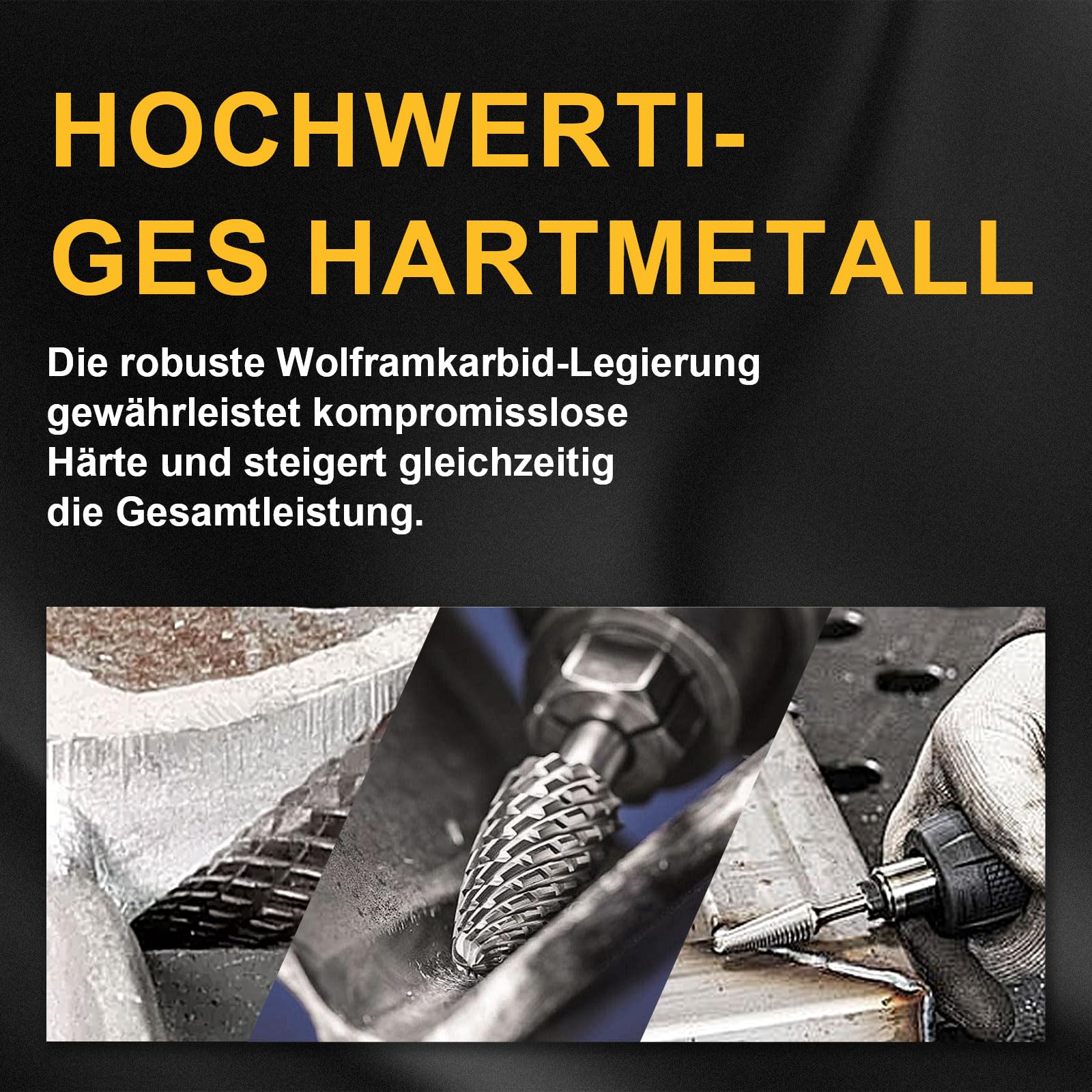 CSOOM 20 StückHartmetall Frässtifte Set, Hartmetallfräser mit Doppelschnitt, Wolfram Hartmetall Rotationsfräser, 3 mm Schaft, für Holz Gravieren, Schleifen, Schnitzen, Metallpolieren, Bohren
