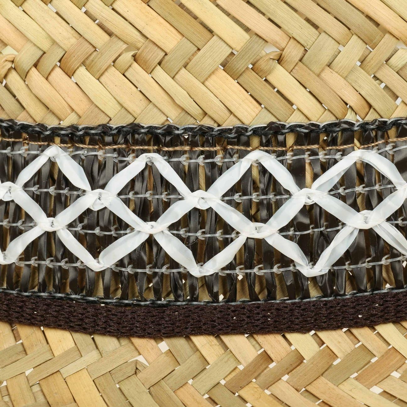 Lipodo Texas Chapeau de Cowboy Paille avec Bandeau Chine Made in Italy Unisexe Printemps-Ete