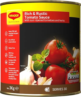 MAGGI Rich & Rustic Tomato Sauce 3kg (Pack of 5)