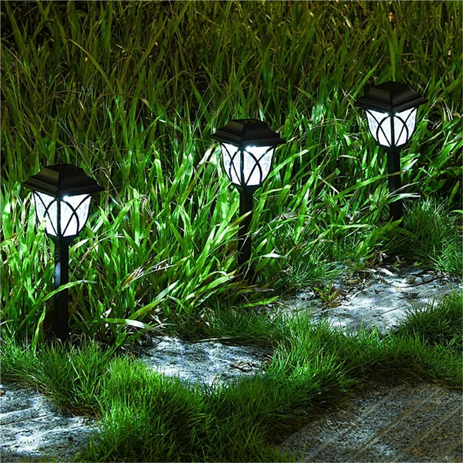 1-10 sztuk Solar Garden Light Light Trawnik Światła Wodoodporne LED Solar Trasy Światła Na Zewnątrz Światła Krajobrazowe | 1-10 paczek Solar Yard Lights Bright Lawn Lights Outdoor Waterproof Led Solar Pathway Lights Landscape (Changeable, 4)
