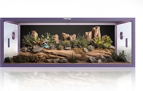 85 Gallon Reptile Tank, Front Opening Snake Tank for Easy