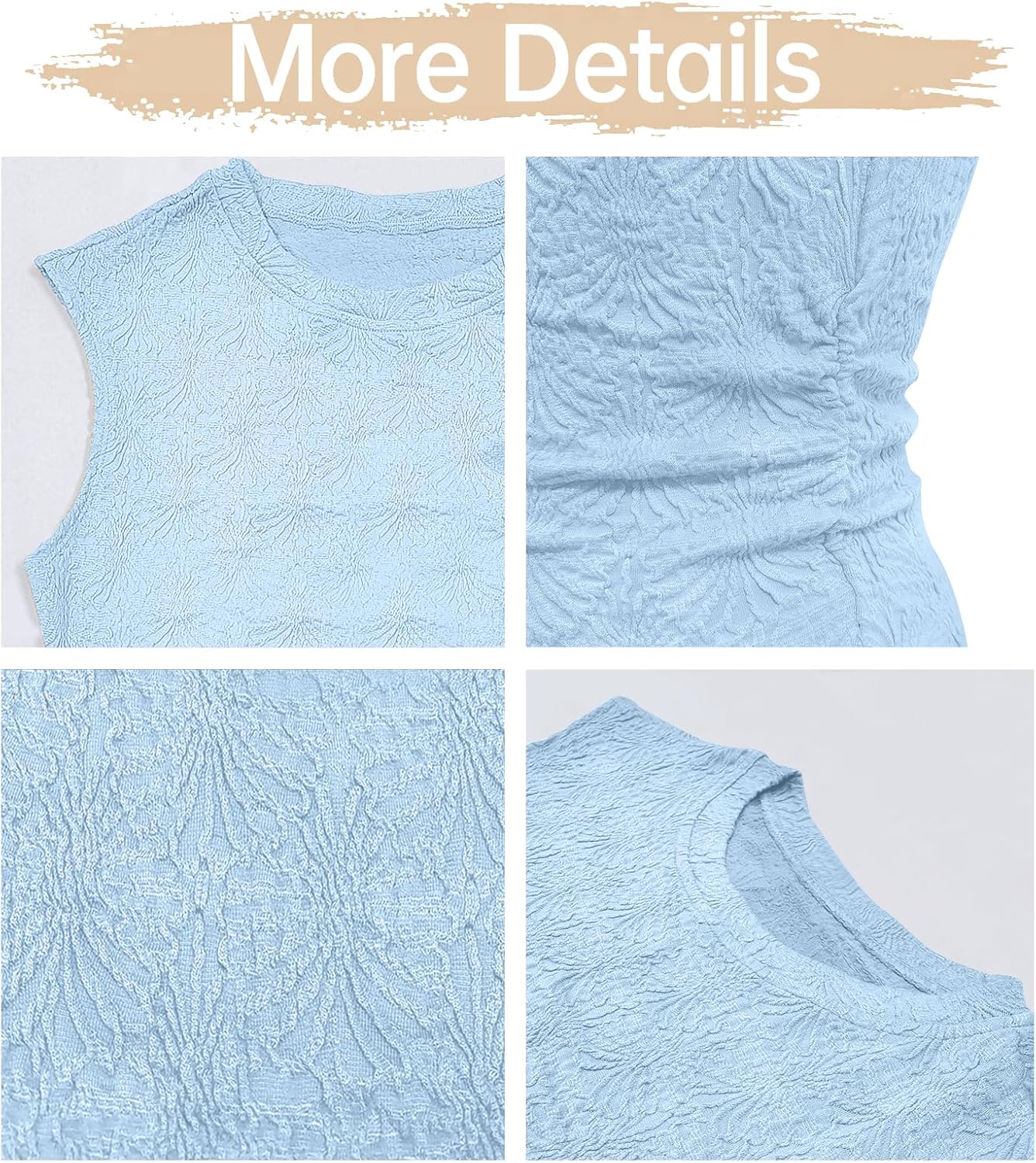 Women's Summer Tank Tops Basic Crew Neck Cute Sleeveless Slim Fit Tops - Image 3